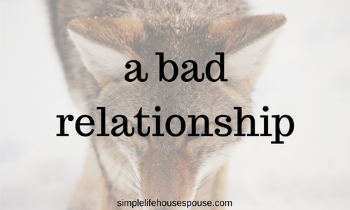 a bad relationship