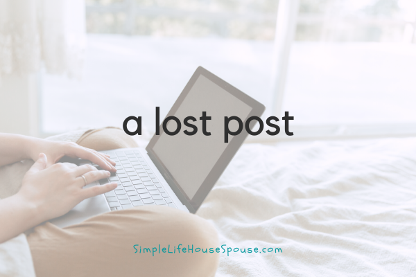 a lost post